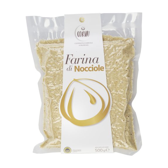 Farina di Nocciole 500 gr Fronte Quadrato Sfondo scaled